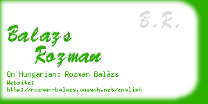 balazs rozman business card